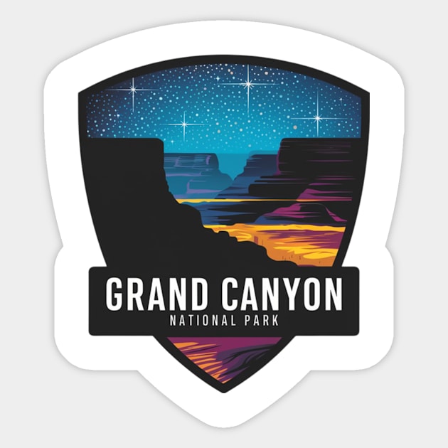 Magical Night in Grand Canyon Arizona Sticker by Perspektiva